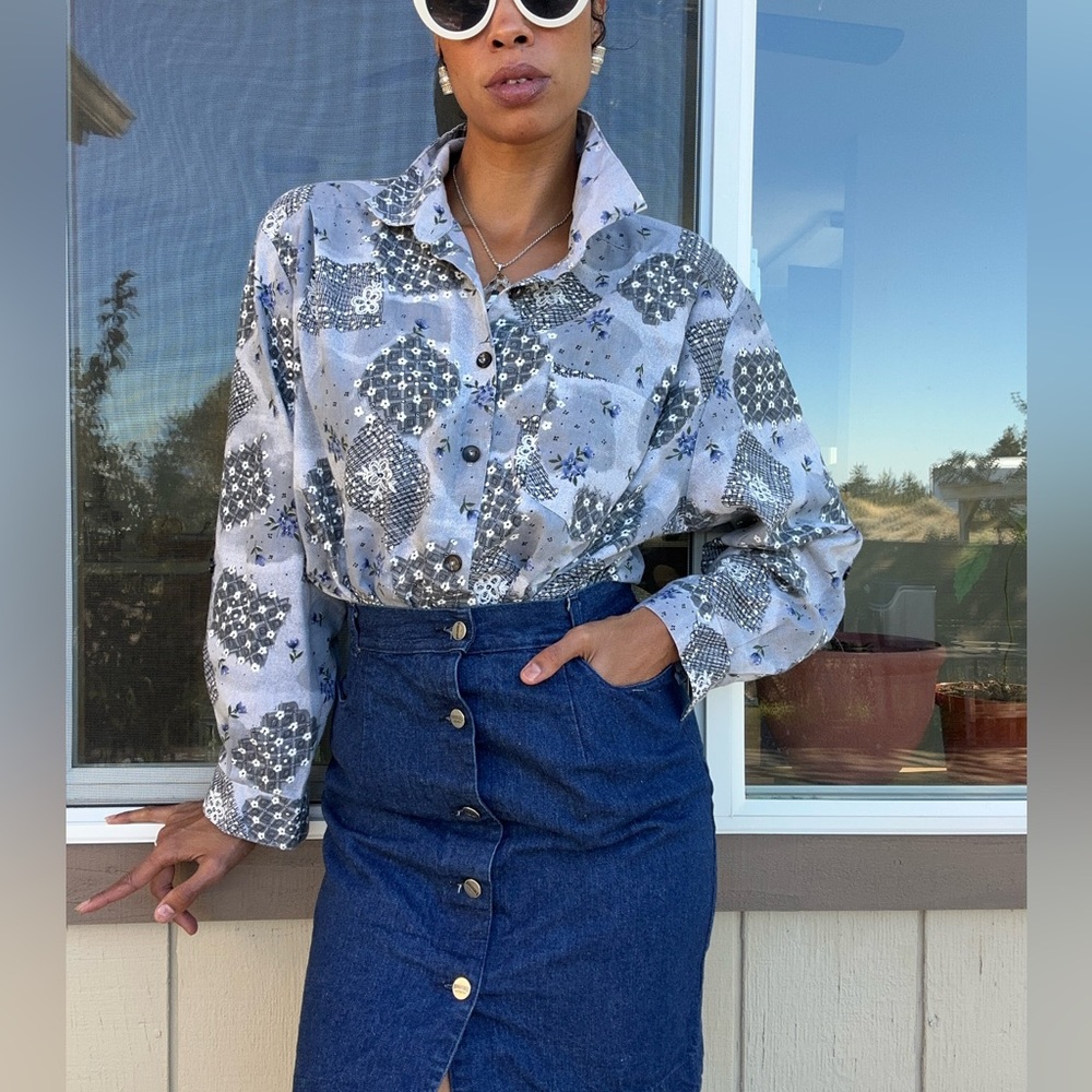 Vintage patchwork button down - Picture 4 of 5
